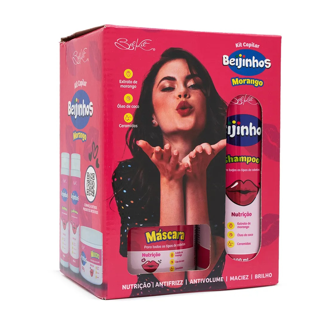 Kit Capilar Beijinhos - Morango Belkit.