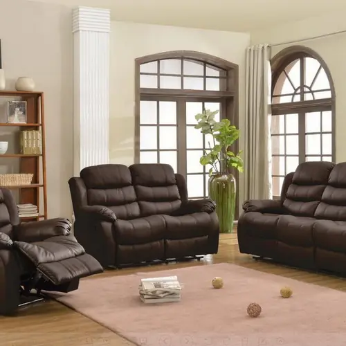 SILLON RECLINABLE BEVERLY 2 CUERPOS GRIS O MARRON