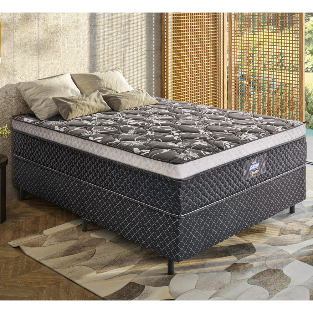 CONJUNTO DE SOMIER OPALA 2 PLAZA ESPUMA Y RESORTES 140X190X32
