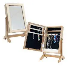PORTABIJOU CON ESPEJO DE MESA