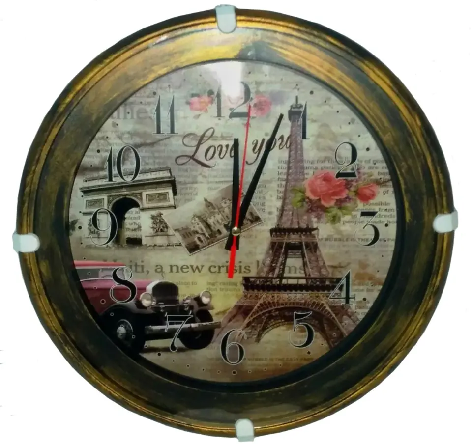 RELOJ DE PARED PARIS 30CM ZZ01-1