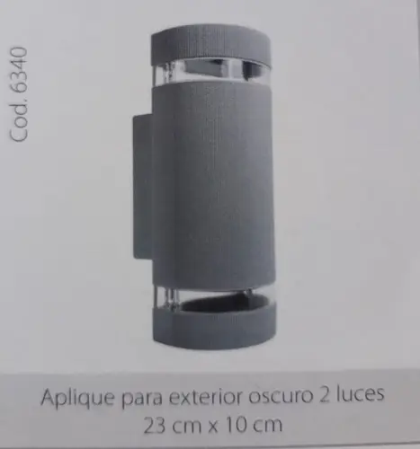 APLIQUE PARA EXTERIOR OBSCURO 23 CM