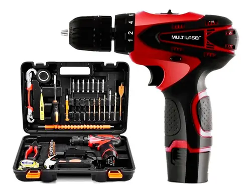 KIT HERRAMIENTAS COMPLETO 41 PIEZAS + TALADRO DESTORNILLADOR HO073