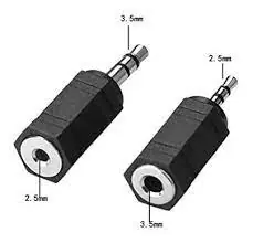 ADAPTADOR JACK PLUG 3.5 HEMBRA A MINI PLUG 2.5 MACHO ESTEREO