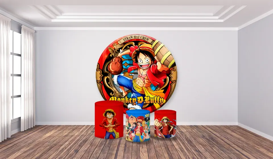 Kit panel circular trio de fundas - Luffy