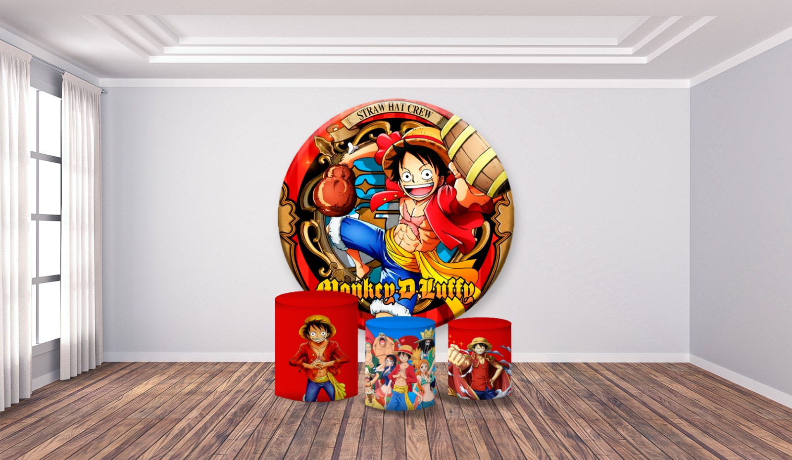 Kit panel circular trio de fundas - One Piece