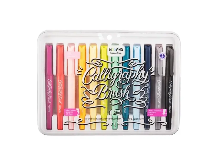 Pack 12 Marcadores Calligraphy Brush Mooving