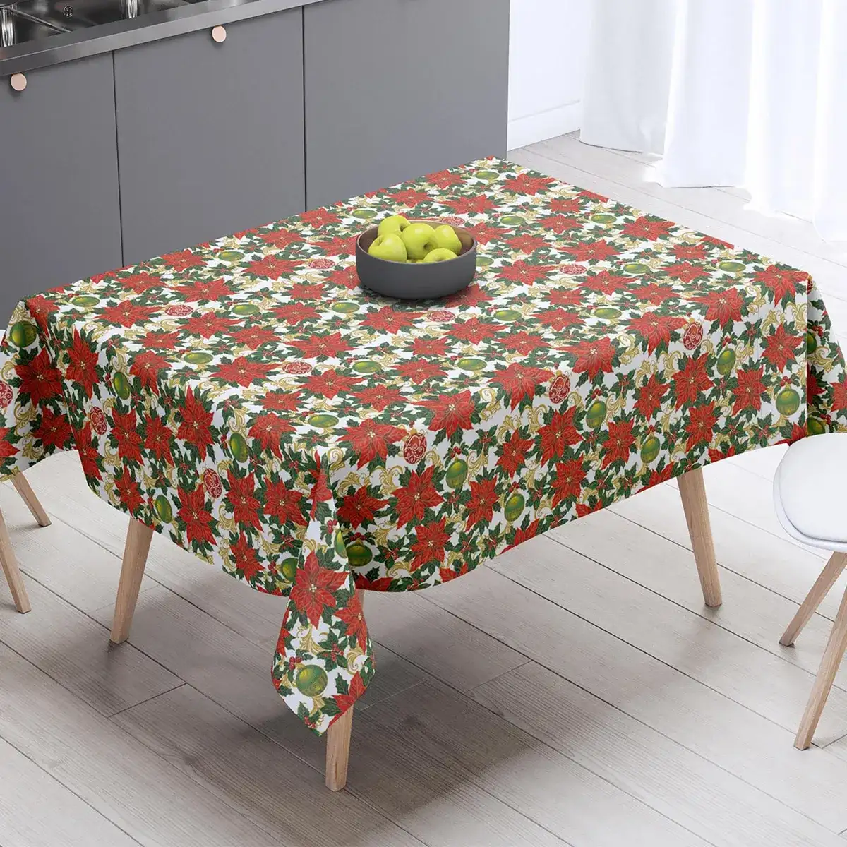 Mantel Rectangular Navideño 140x260 Peva Navidad Fiestas
