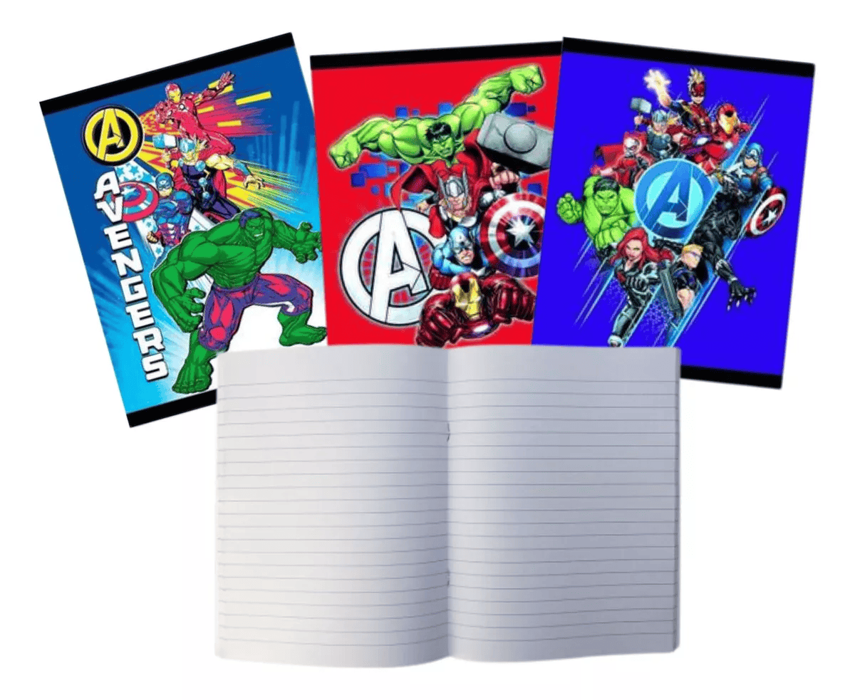 Cuaderno Licencias 96 Hojas Avengers Marvel Escolar 17 X 22 Tapa Flex