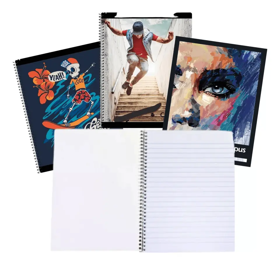 Cuaderno Campus 48 Hojas Espiral Rayado Escolar Tapa Flex 17 X 22