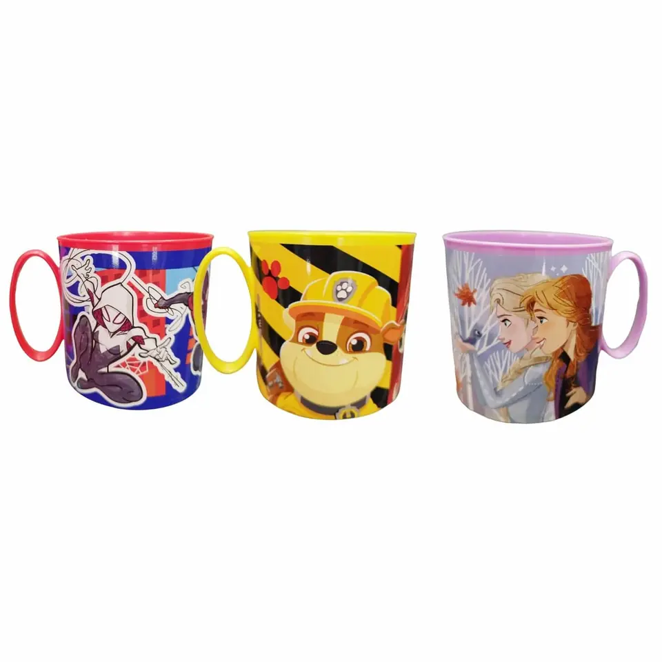 Taza Plástico 265 Ml Para Microondas Personajes