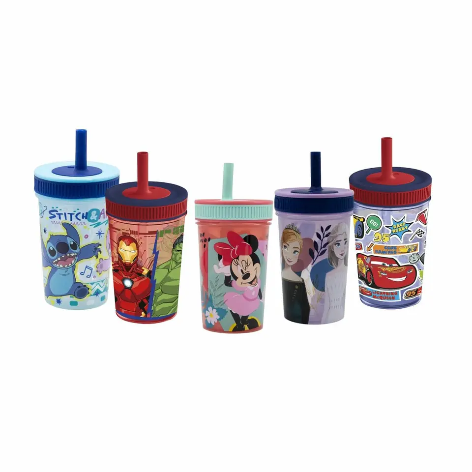 Vaso Con Pajita Leak Proof 420 Ml Personajes