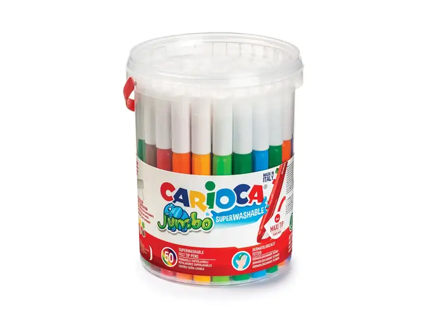 Marcadores Gruesos Carioca Jumbo Pote X 50 Colores