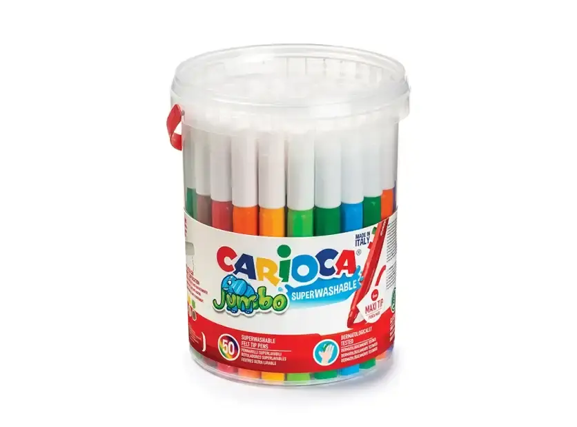 Marcadores Gruesos Carioca Jumbo Pote X 50 Colores