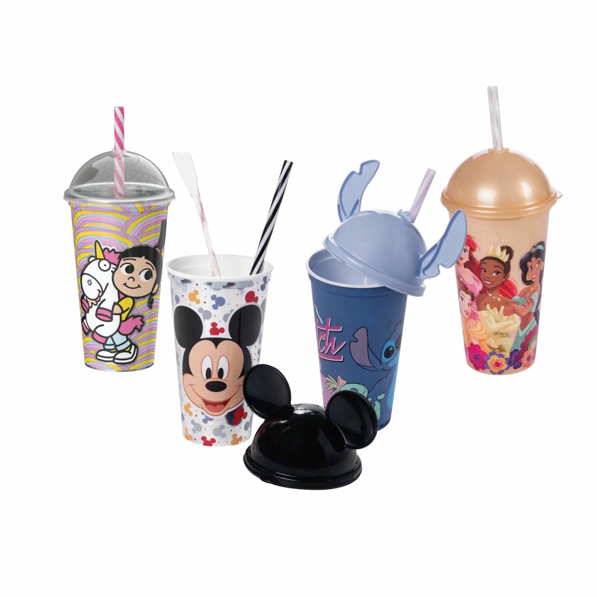 Vaso Plástico Milkshake Con Pajita 500 Ml Personajes
