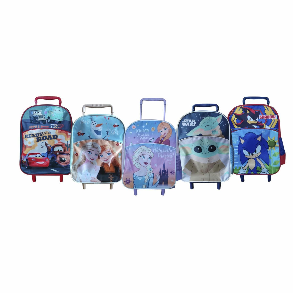 Mochila Infantil Tafeta 35x26x10 cm con Ruedas Escolar Varios Personajes
