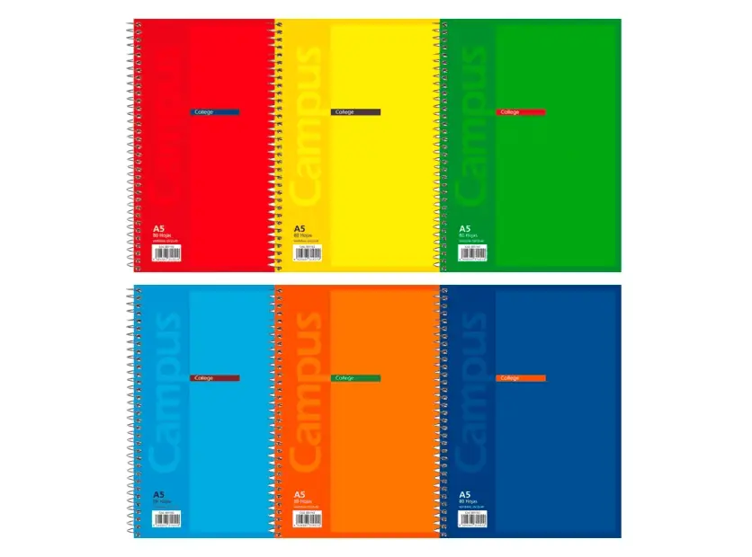 Cuadernola Campus 80 H Escolar Tapa Flexible Rayado