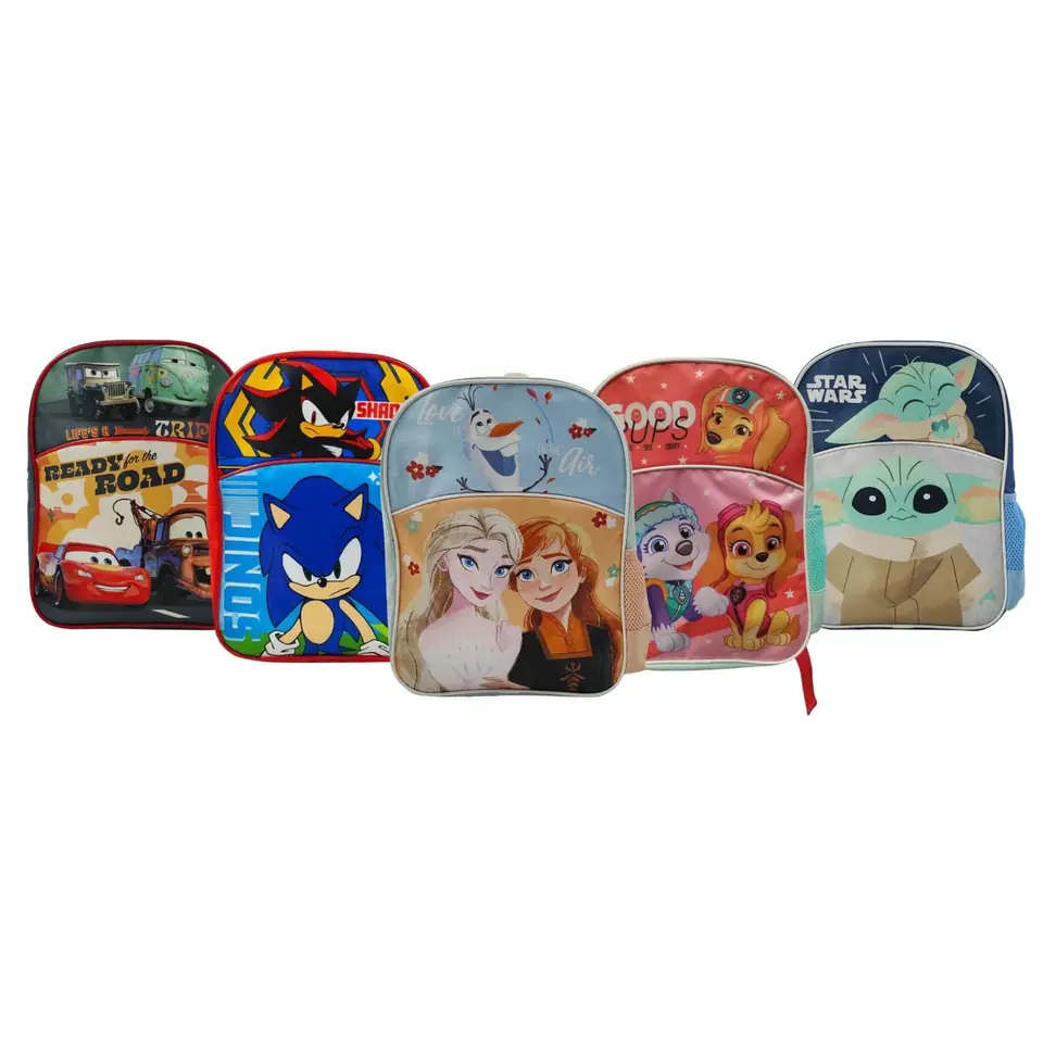 Mochila Infantil Tafeta 35x26x10 cm Escolar Varios Personajes