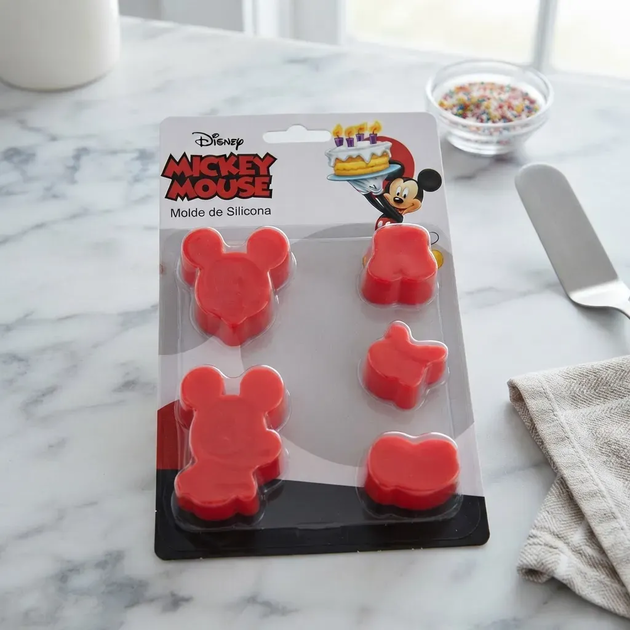 Pack X 5 Moldes Silicona Reposteria Mickey Mouse