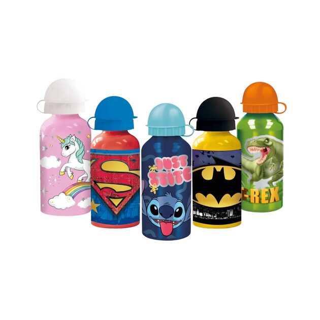 Botella Infantil Aluminio 400 ml Personajes