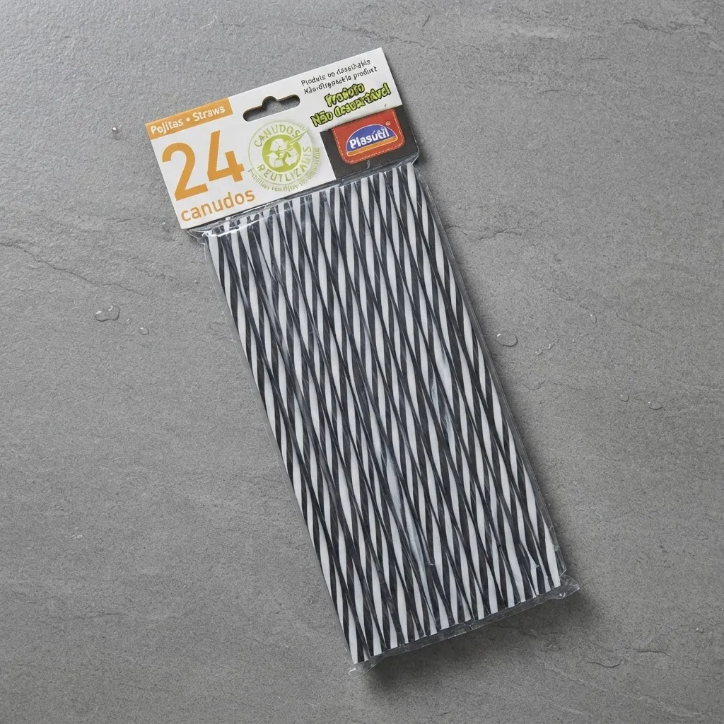 Pack X 24 Sorbetes Plastico Reutilizables 22cm