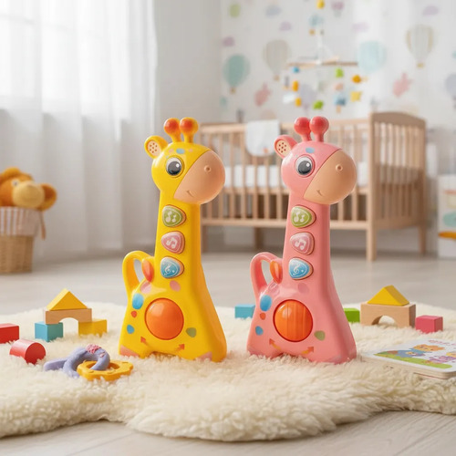 Juguete Bebe Jirafa Musical Estimula Aprendizaje +18 Meses