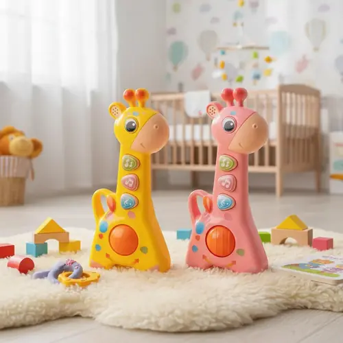 Juguete Bebe Jirafa Musical Estimula Aprendizaje +18 Meses