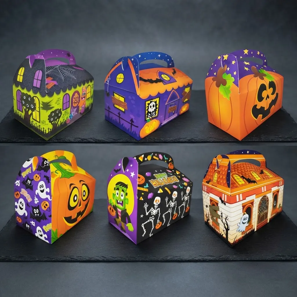 Bolsa De Regalo Halloween X12 Diseño Surtido Papel 12x24 Cm