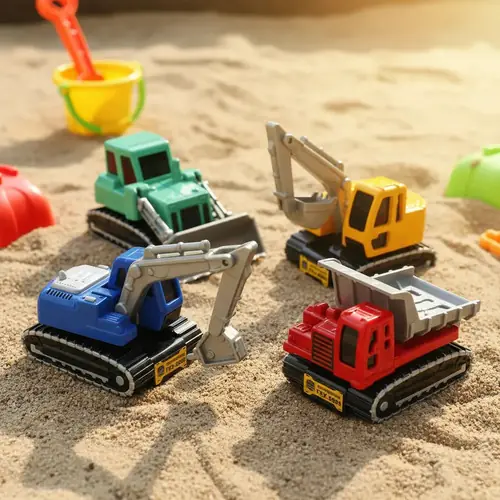 Set 4 Vehículos De Construcción Plástico 3+ Años