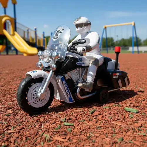 Juguete Infantil Moto Con Policia Friccion Luz Sonido Sirena