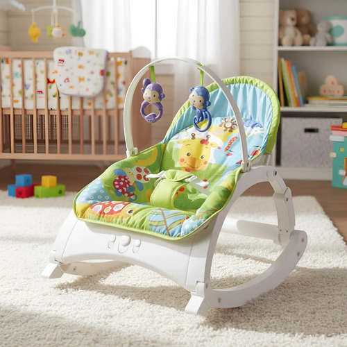 Silla Mecedora Musical Para Bebés Diseño Surtido 63 X 62 Cm