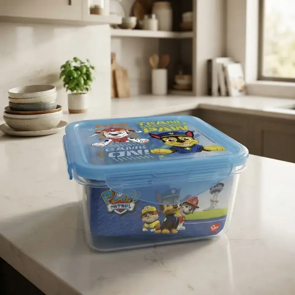 Pote Plástico Cuadrado Paw Patrol 290ml