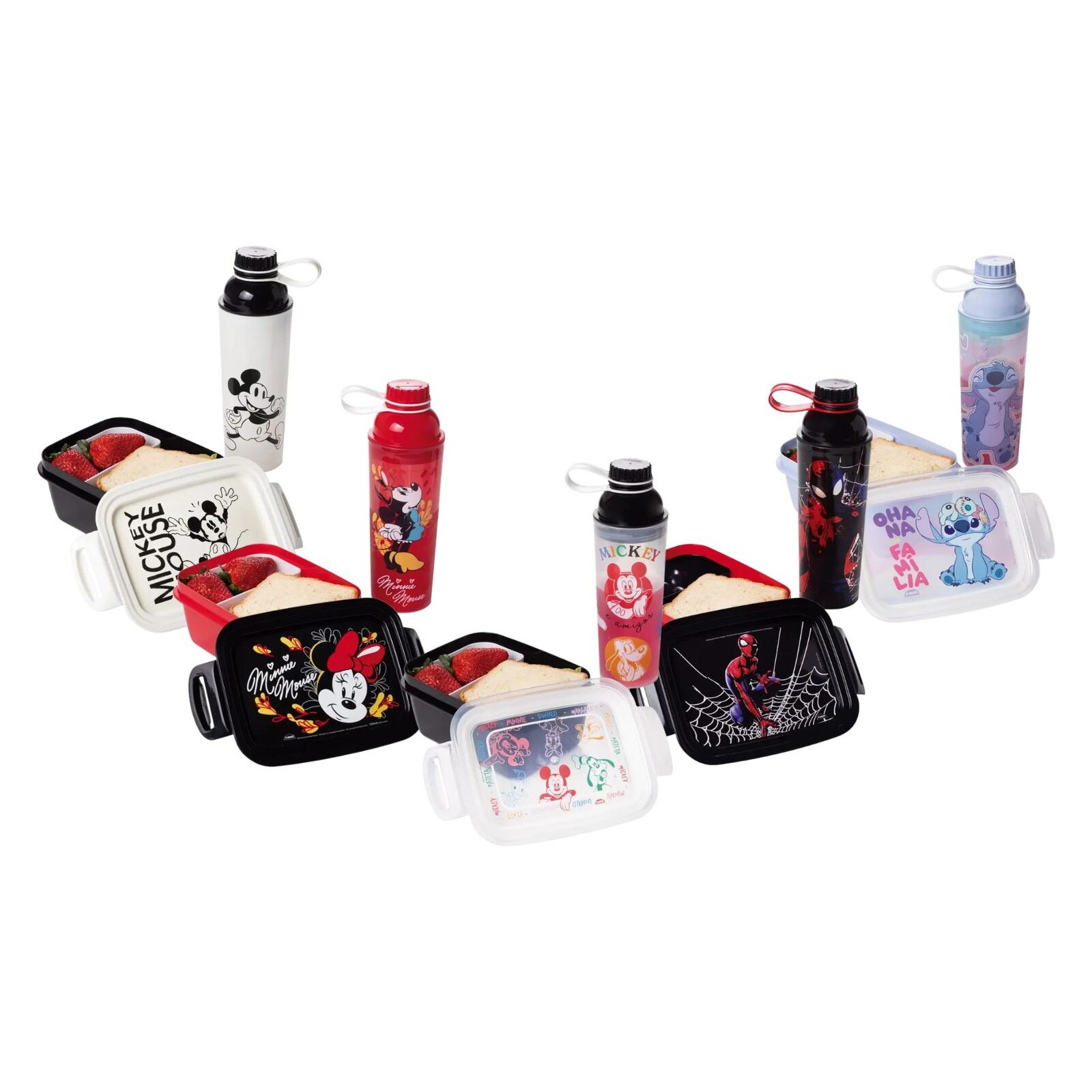 Set x 2 Pote 850 ml y Botella 660 ml Varios Personajes