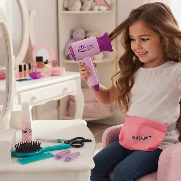 Juguete Set x 10 Completo de Peluquería Infantil Belleza