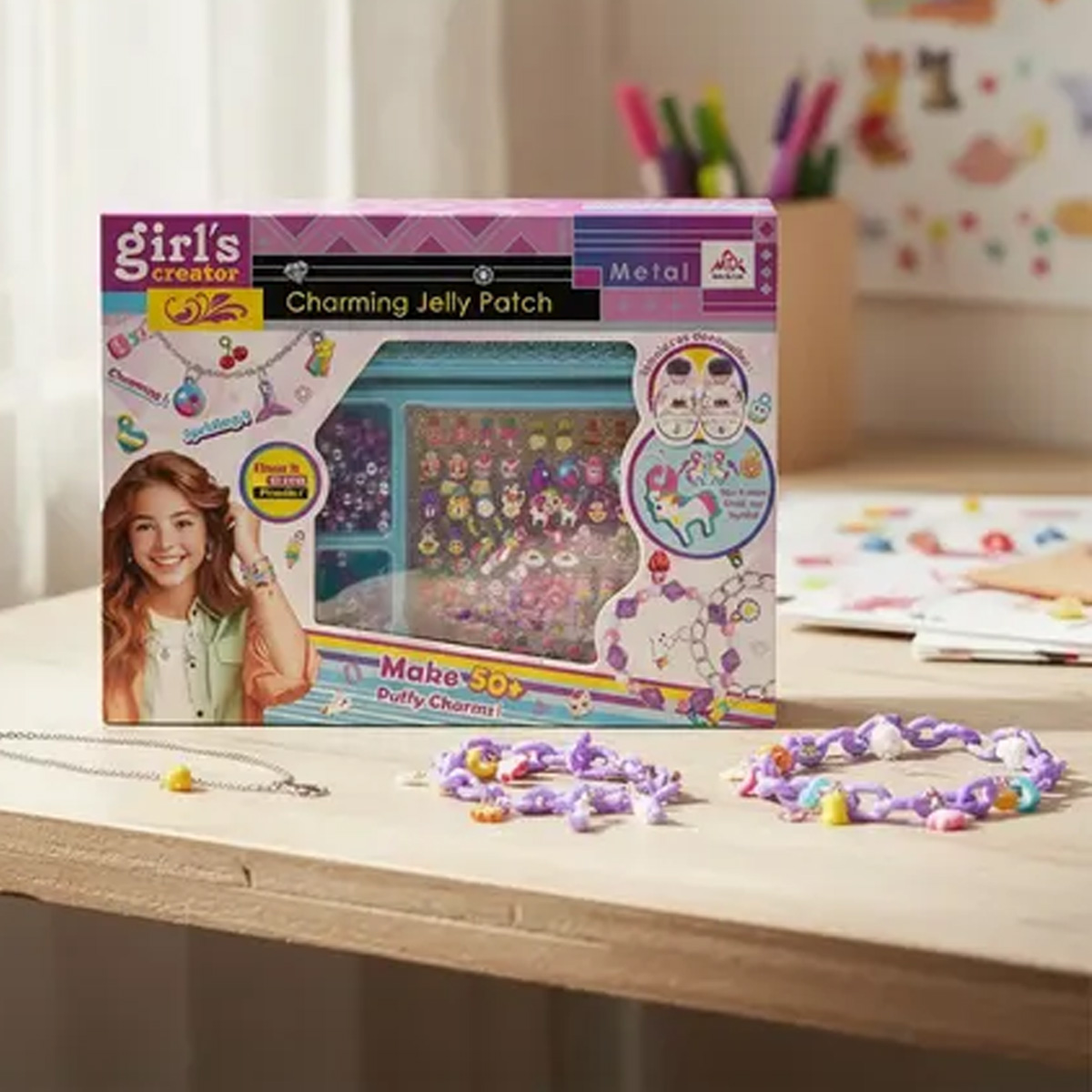 Juguete Set de Belleza con Cuentas y Adhesivos