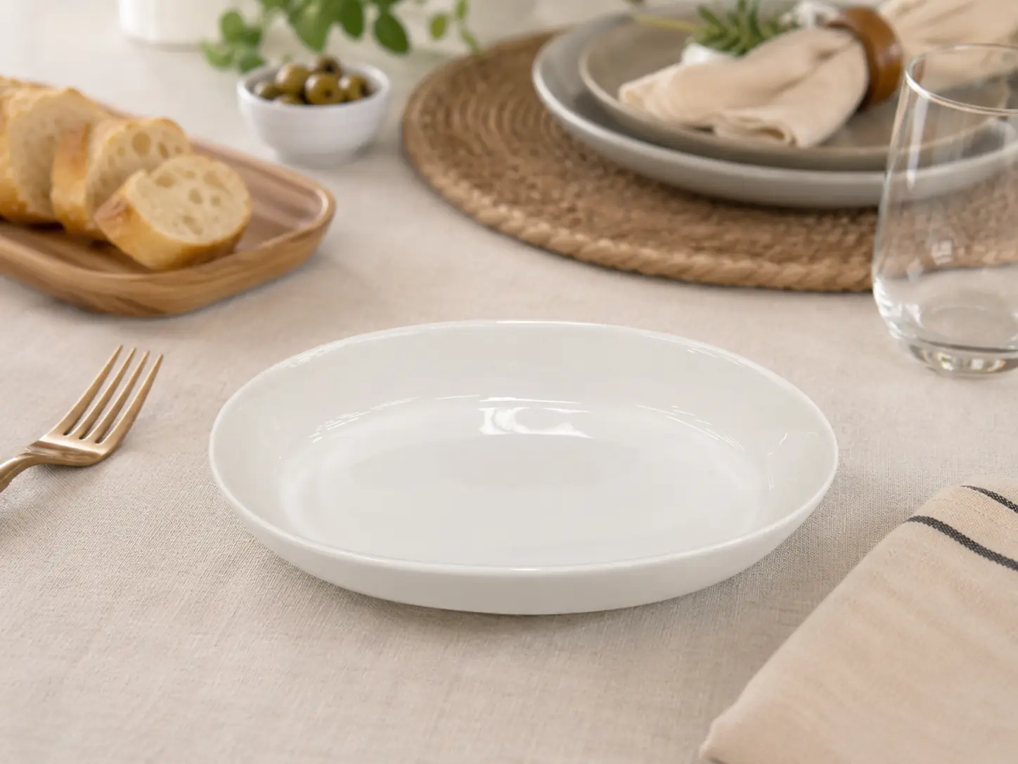 Plato blanco picada
