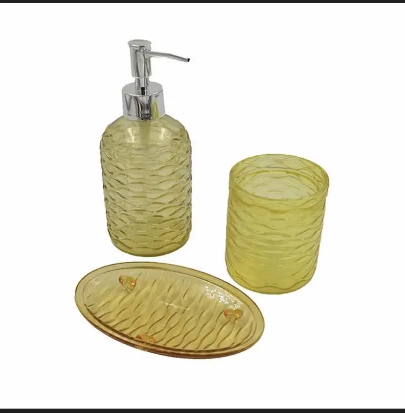 Set x 3 dispensador, jabonera y vaso