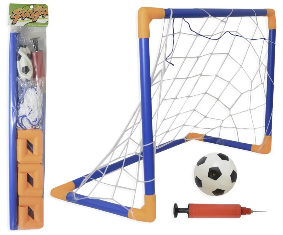 Arco Para Fútbol, Con Red, Pelota, Inflador