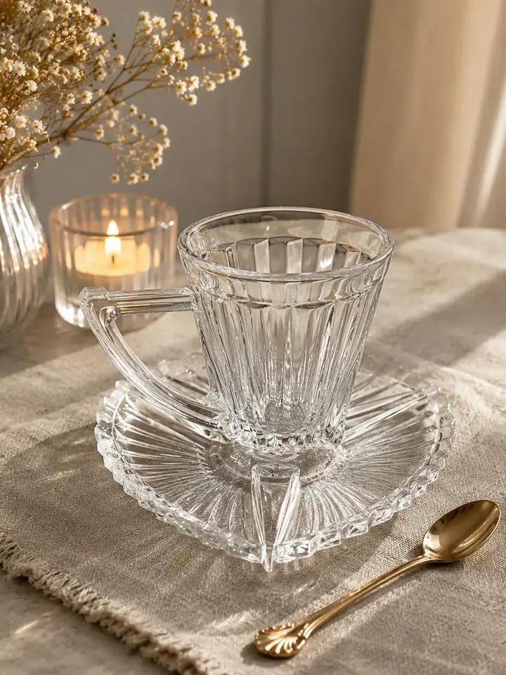 Set de tazas con platillos 12 pcs