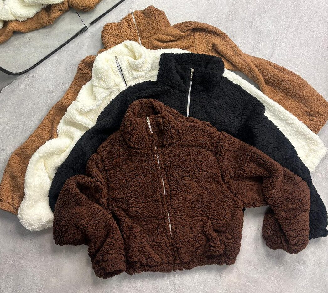 Campera teddy sin capucha