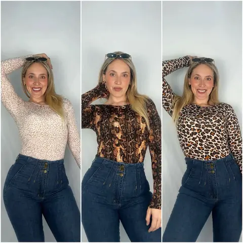 Bodys Estampados manga larga