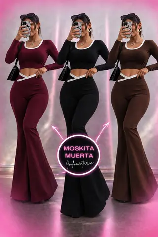 Conjunto palazo con vivos