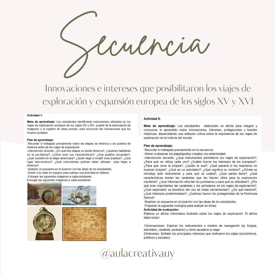 Secuencia - Innovaciones e intereses que posibilitaron los viajes de exploración