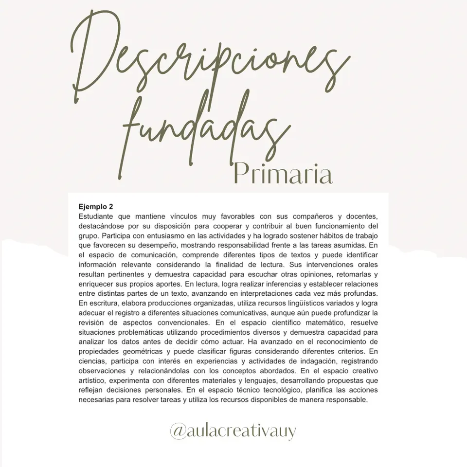 Descripciones fundadas - Julio y Agosto