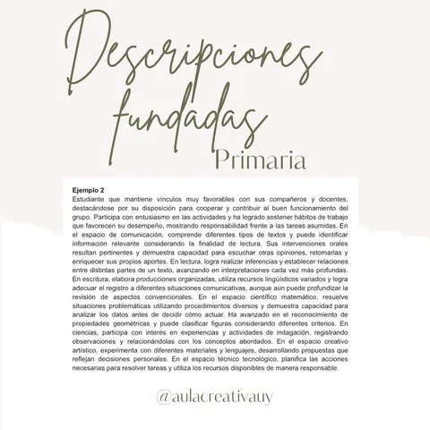 Descripciones fundadas - Julio y Agosto