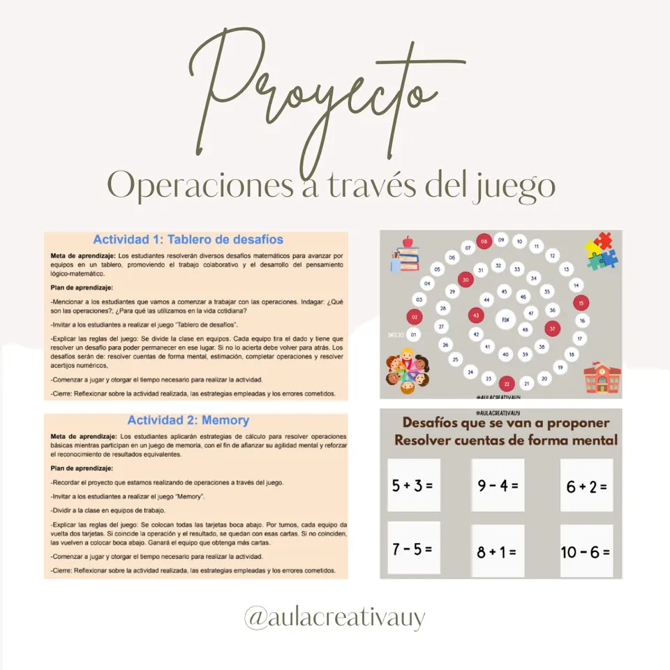 Proyecto - Operaciones a través del juego - Primer año