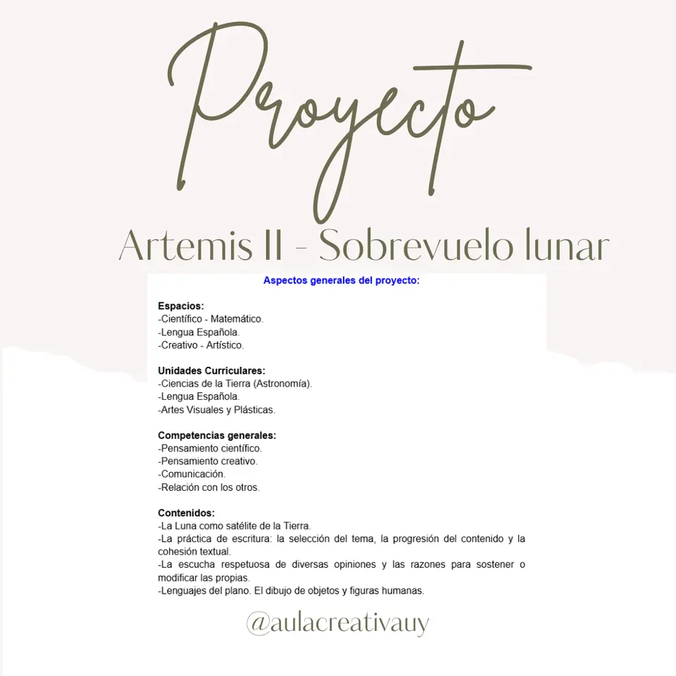Proyecto - Artemis II - Sobrevuelo lunar - Segundo Ciclo
