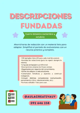 Descripciones fundadas - Setiembre y Octubre