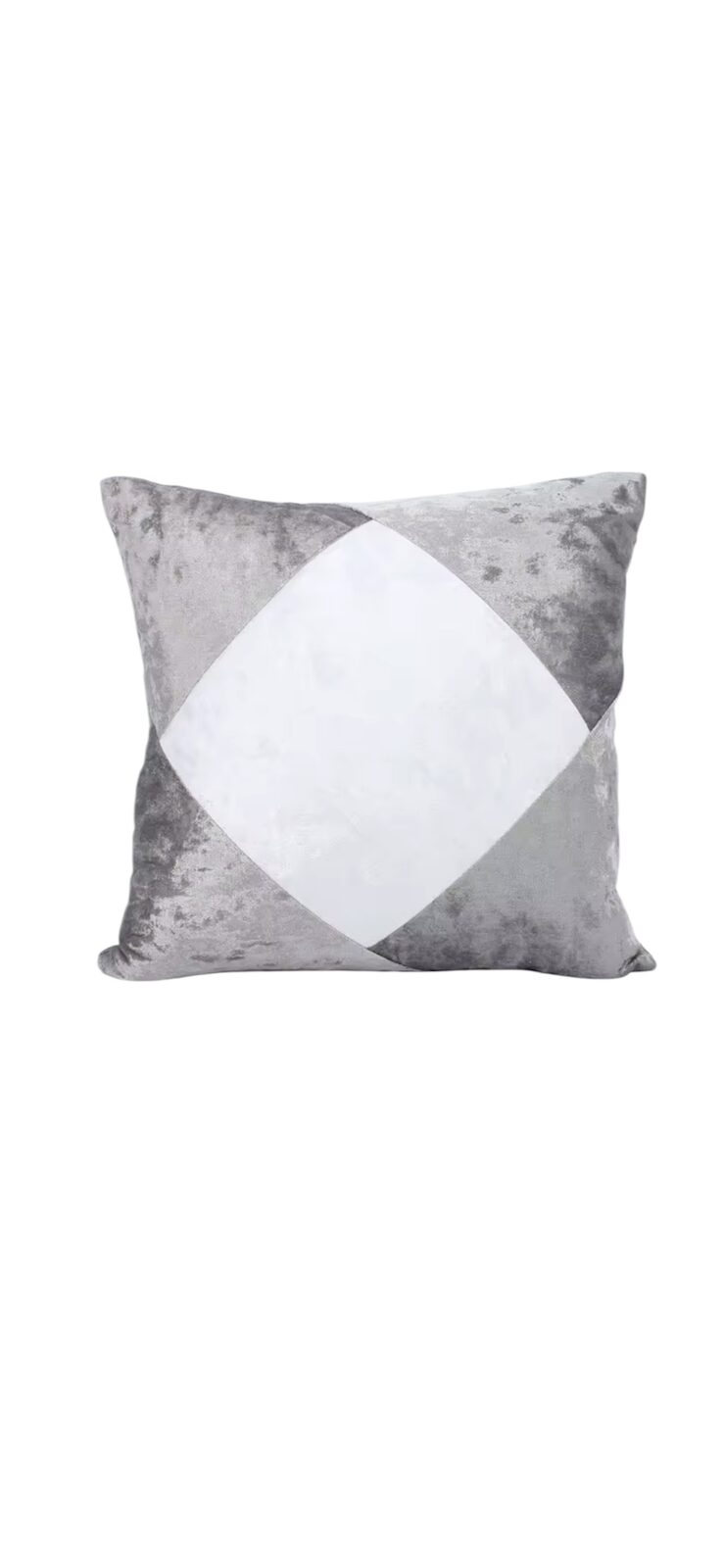 FUNDA DE ALMOHADON TERCIOPELO GRIS
