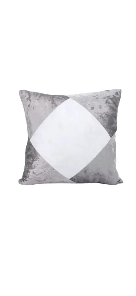FUNDA DE ALMOHADON TERCIOPELO GRIS